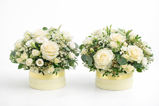 White & Ivory Hatbox Elegance ✨