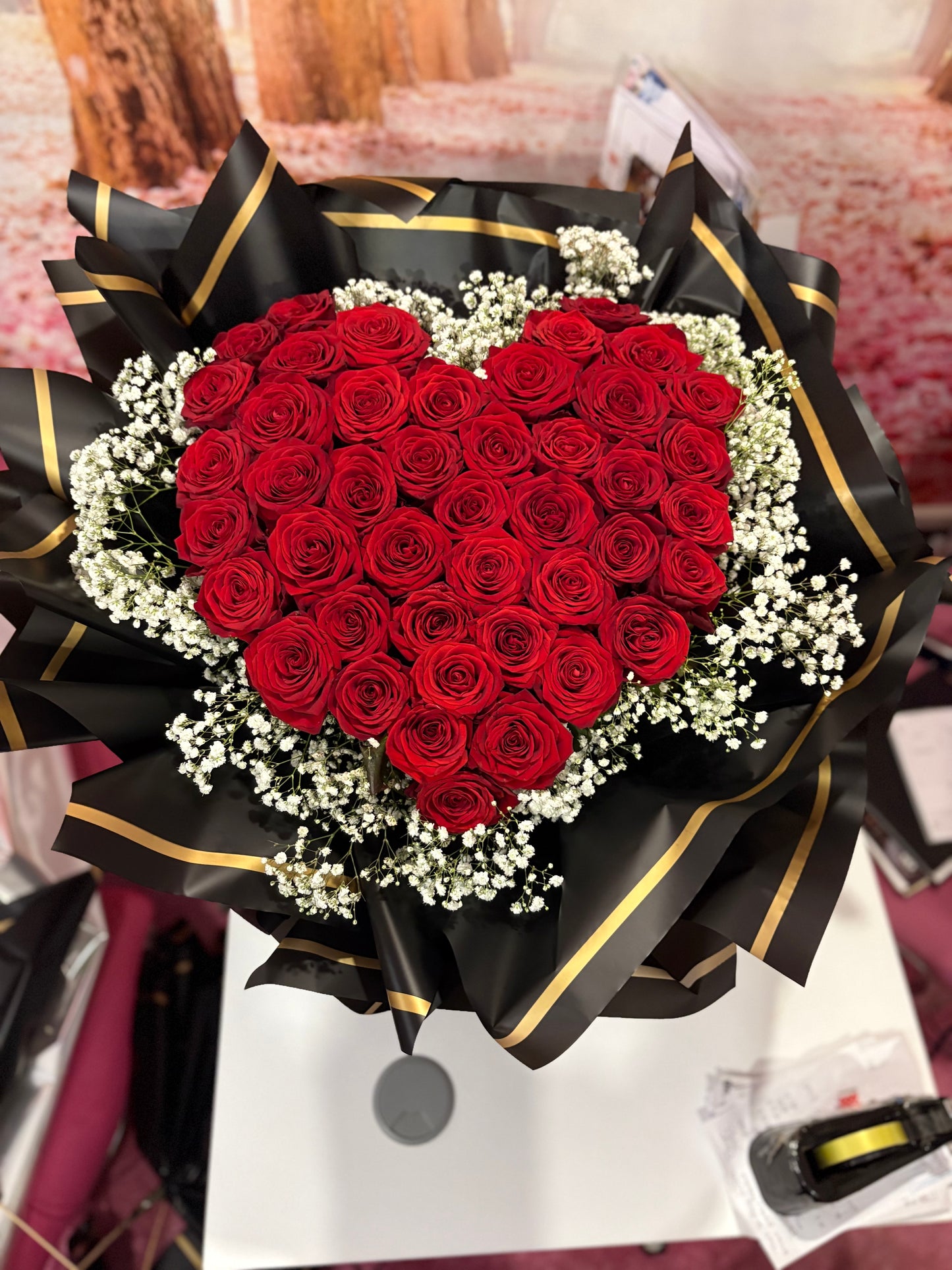 Red Love Heart Bouquet ❤️