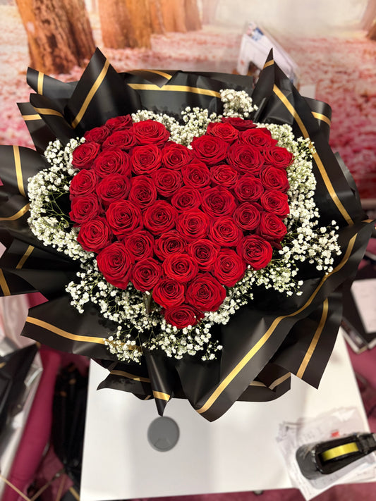 Red Love Heart Bouquet ❤️